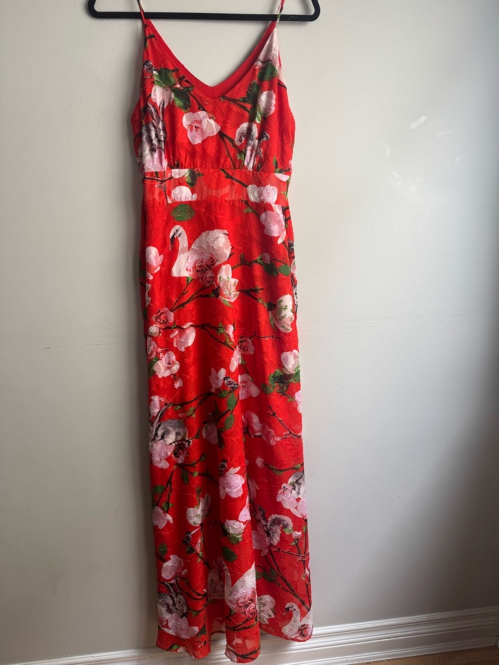 RW&CO. Bright Red Floral Slip Dress - Picture 2 of 6